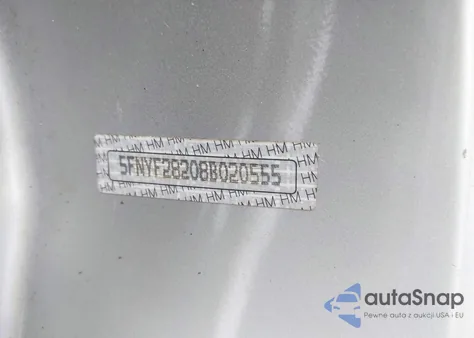 2008 Honda Pilot Vp из США, поврежденный, VIN 5FNYF28208B020555